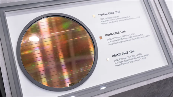 单堆栈带宽达4.0TB/s！SK海力士12层堆叠48GB HBM4E内存亮相