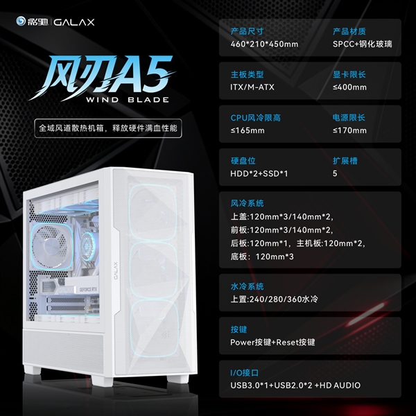 释放硬核潜能:影驰风刃A5机箱重磅登场