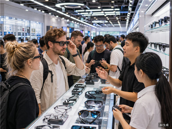 AI眼镜卖爆!5月成交额暴涨超200% 大量老外来华强北扫货