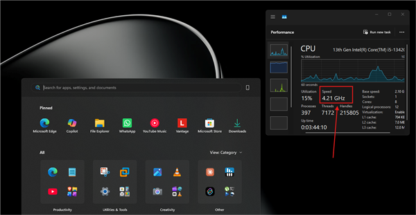 Windows 11 CPU加速更新已推送!实测:被动触发1-3秒鸡血模式 系统响应速度大增