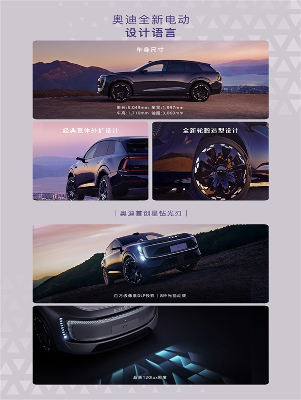 26.98万起 上汽奥迪E7X上市:起步100度电能跑705km