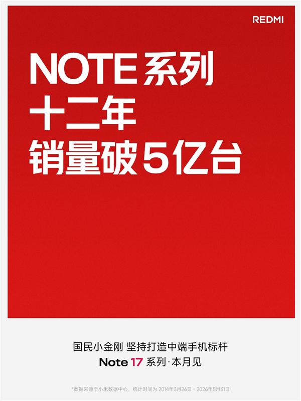 国民爆款降临!REDMI Note 17配置抢先看