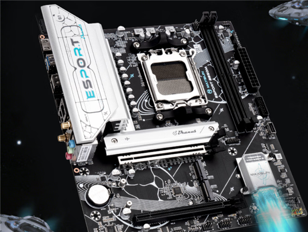 铭瑄MS-eSport B850M WIFI6E主板首发849元:8+2+1相供电、“冰蓝星环”外观