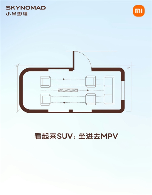 小米澎程新车再预热！车内可变空间设计曝光：一键切换工作室、咖啡馆