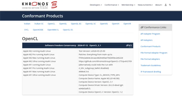 苹果越封闭开源越强大！M1/M2在Linux上拿下OpenCL 3.1全球首认证