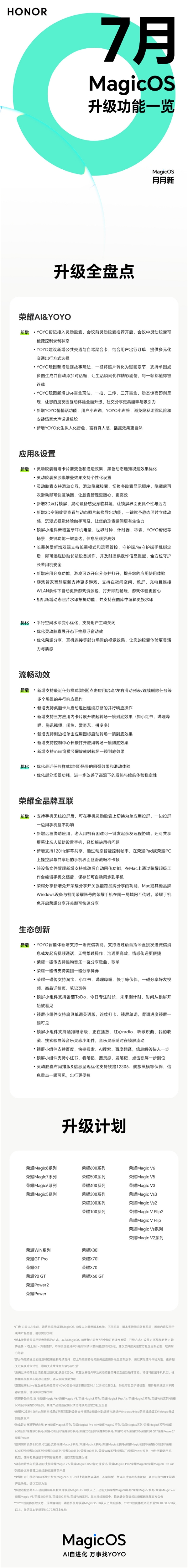 荣耀MagicOS 10 7月更新首批推送:动效更丝滑 还能远程帮长辈用手机