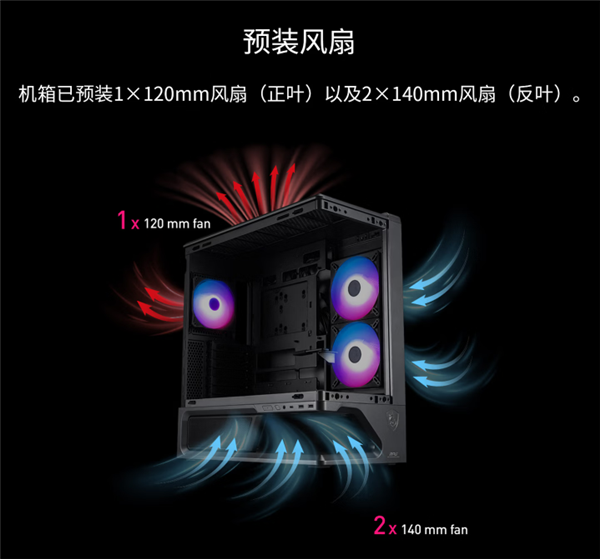 569元起!微星MPG VIXTA 300 PZ颜值版机箱开售:搭载L型曲面全景玻璃