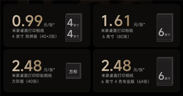 799元!米家照片桌面打印机2开售:单张成本9毛9